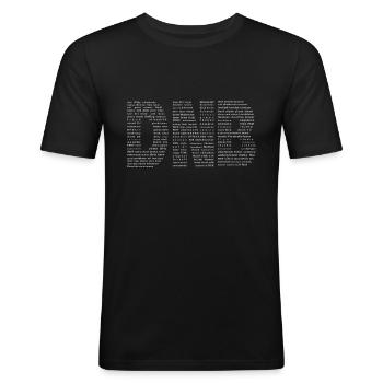 Proper Cool Drum And Bass Grey Gradient - Men's Slim Fit T-Shirt - black - Front - Nik (191cm)
