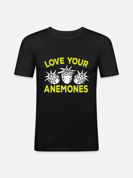 Sea Anemones Gift - Men's Slim Fit T-Shirt - black