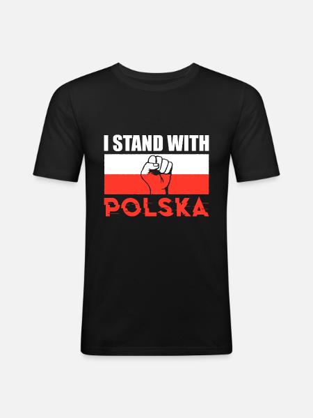 Poland Saying Polska Pride Gift - Men's Slim Fit T-Shirt - black