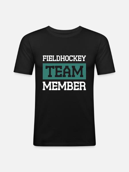 Field hockey team - Men's Slim Fit T-Shirt - black