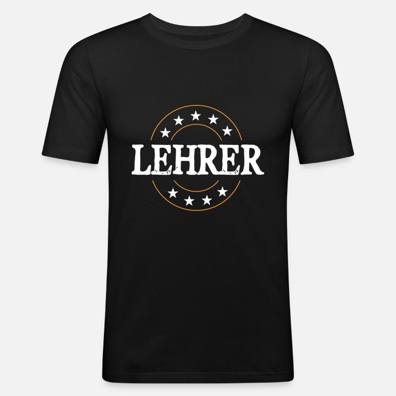 Lehrer Beruf - Männer Slim Fit T-Shirt - Schwarz