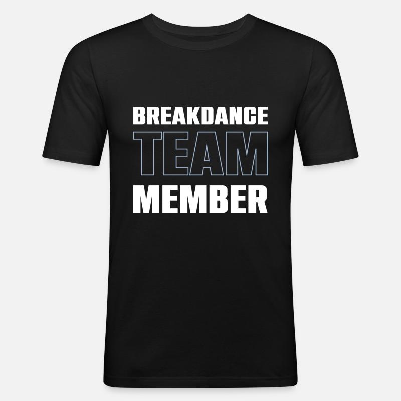Breakdance Team - Männer Slim Fit T-Shirt - Schwarz