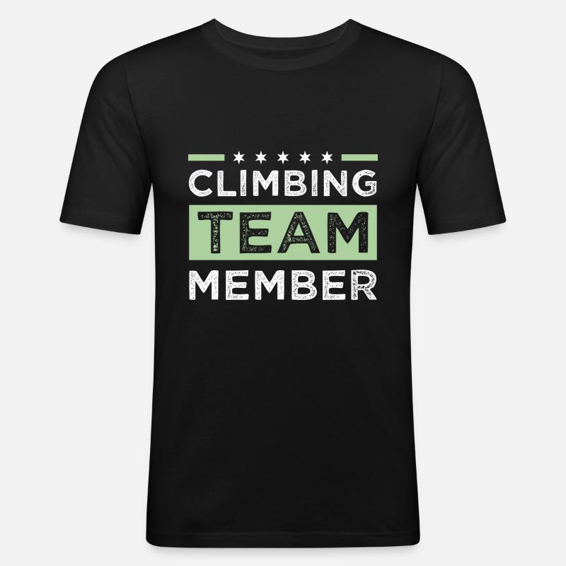 Climbing Team - Männer Slim Fit T-Shirt - Schwarz