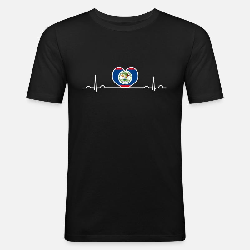 Belize Belmopan - Männer Slim Fit T-Shirt - Schwarz