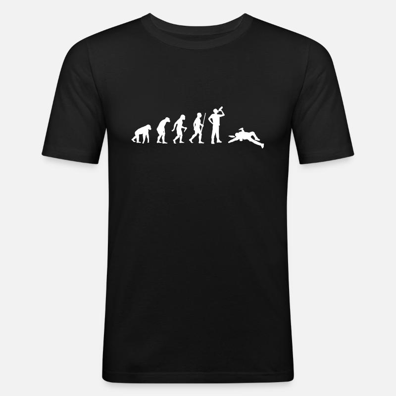 Drinking Evolution - Men's Slim Fit T-Shirt - black