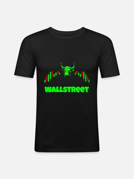Wall Street - Men's Slim Fit T-Shirt - black