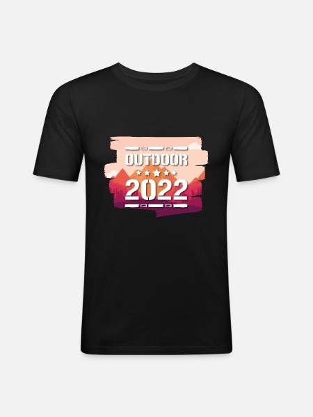 Outdoor 2022 - Männer Slim Fit T-Shirt - Schwarz