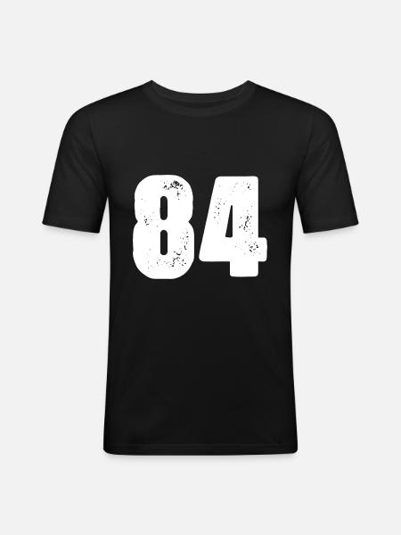 84 Number jersey - Men's Slim Fit T-Shirt - black