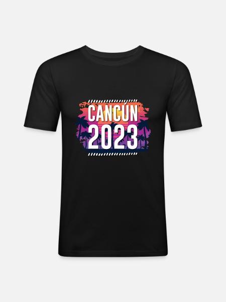 Cancun 2023 - Men's Slim Fit T-Shirt - black