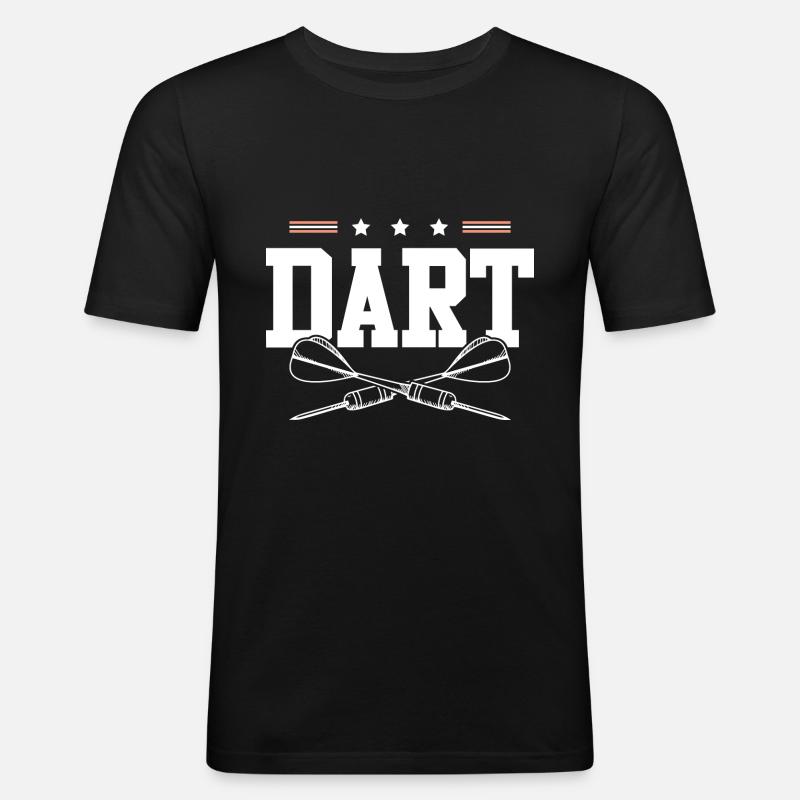 dart darts - Männer Slim Fit T-Shirt - Schwarz