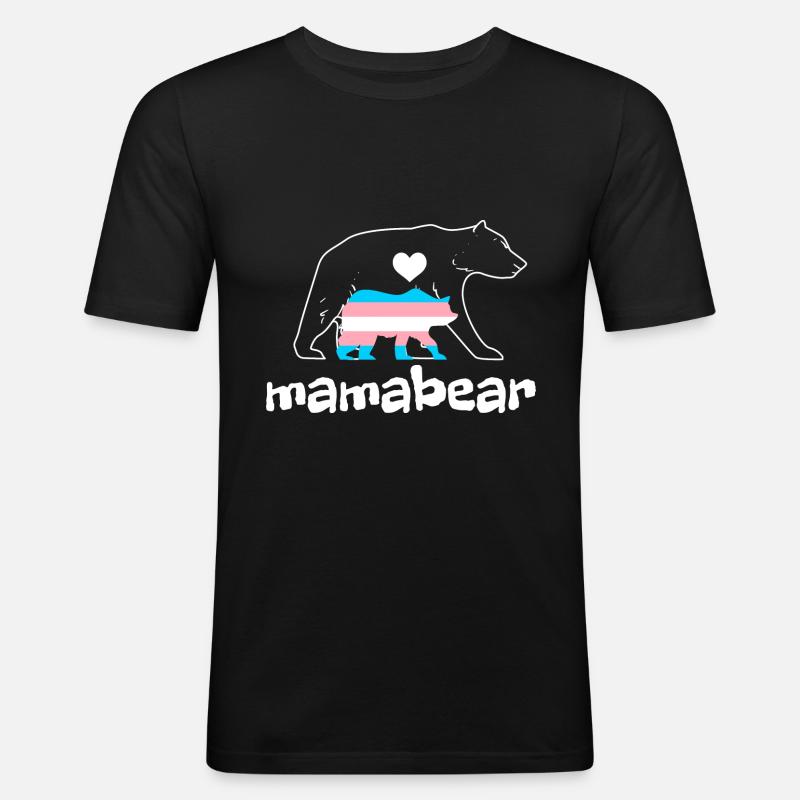 Trans Transgender Pride Flagge - Männer Slim Fit T-Shirt - Schwarz