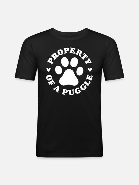 Propriété d’un Puggle - T-shirt près du corps Homme - noir