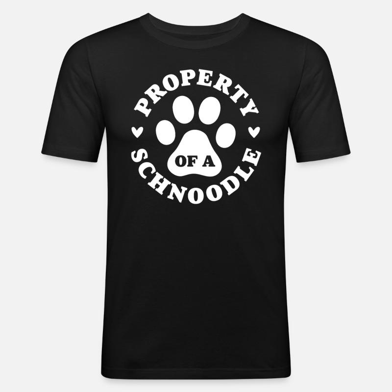 Eigentum eines Schnoodles - Männer Slim Fit T-Shirt - Schwarz
