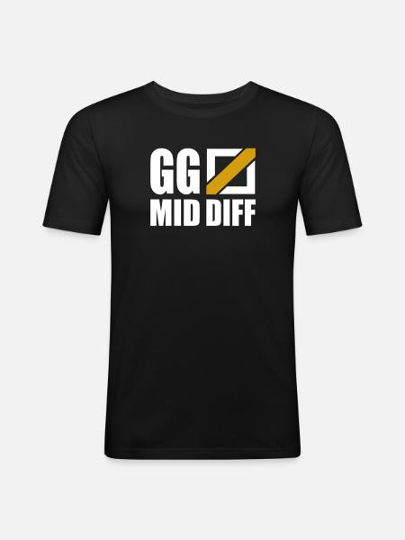 GG Mid Diff Gamer Gaming - T-shirt près du corps Homme - noir