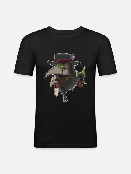 Médecin de la peste - T-shirt près du corps Homme - noir