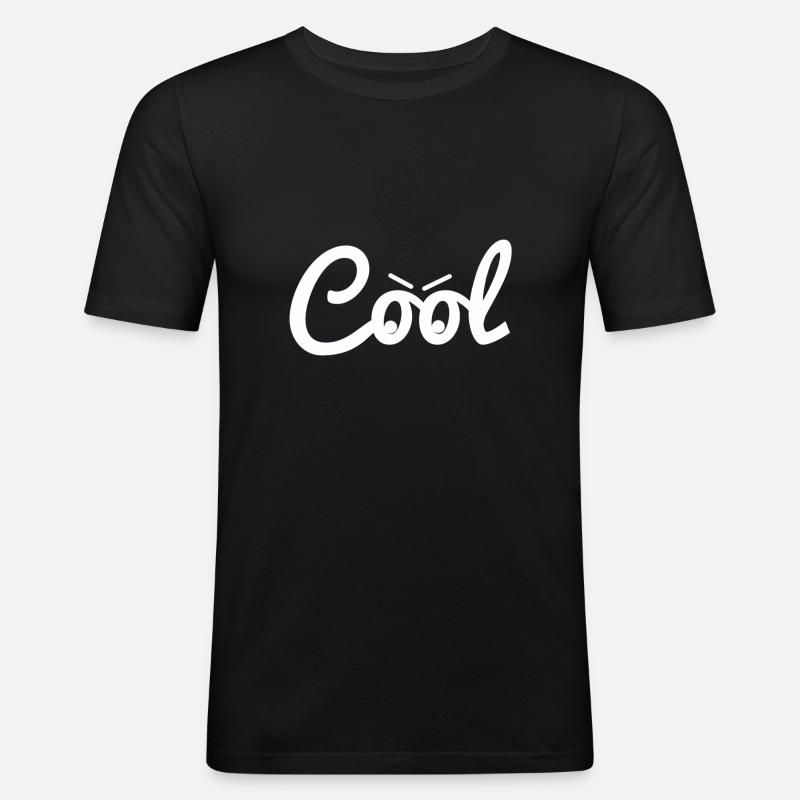 cool Cool - Männer Slim Fit T-Shirt - Schwarz