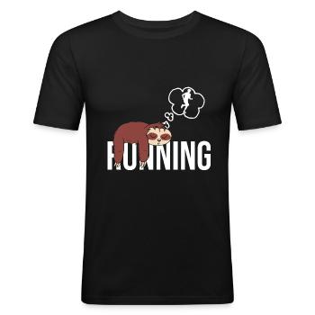 Marathon - Men's Slim Fit T-Shirt - black - Front - Nik (191cm)
