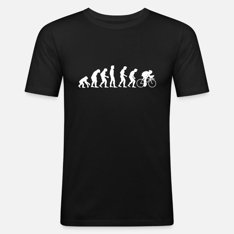 fahrrad_evolution - Männer Slim Fit T-Shirt - Schwarz