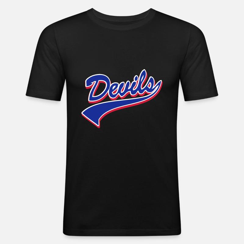 Devils Script Original - Men's Slim Fit T-Shirt - black