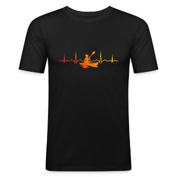 Kajakfahren Damen Kanu Kayak Kajak Herren - Männer Slim Fit T-Shirt - Schwarz - Vorne - Nik (191cm)