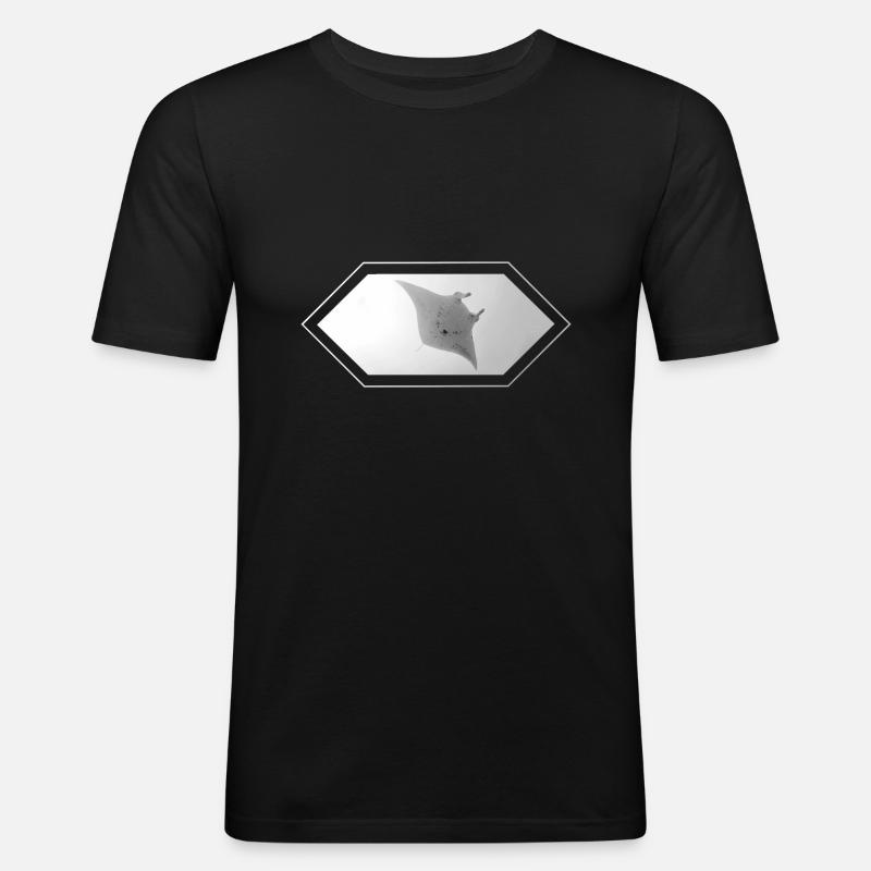 Manta - Männer Slim Fit T-Shirt - Schwarz