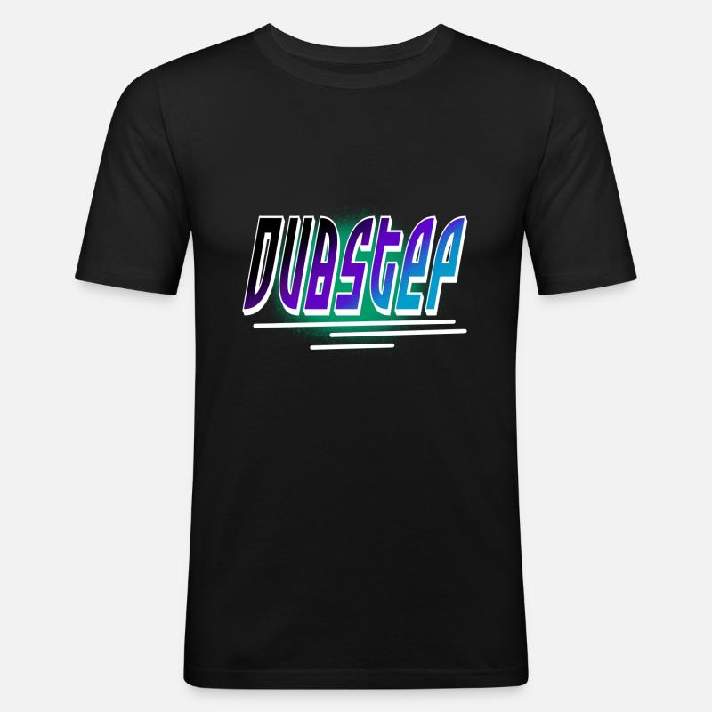 Dubstep - Männer Slim Fit T-Shirt - Schwarz