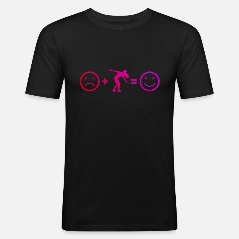 Roller Skating Roller Skating Damen Roller Skates - Männer Slim Fit T-Shirt - Schwarz