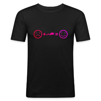 Scuba Diving Scuba Diver Mannen - Mannen slim fit T-shirt - zwart - Voor - Nik (191cm)