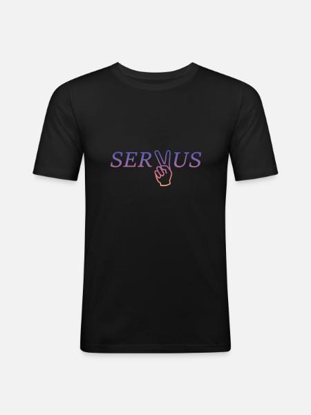 Servus - Männer Slim Fit T-Shirt - Schwarz