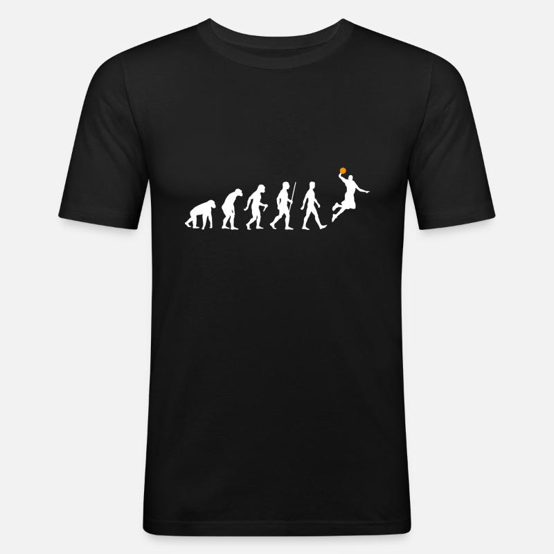Basketball Evolution - Men's Slim Fit T-Shirt - black