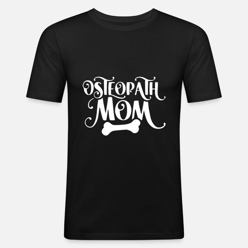 Osteopath Mama Beruf Osteopathie Osteopathin - Männer Slim Fit T-Shirt - Schwarz