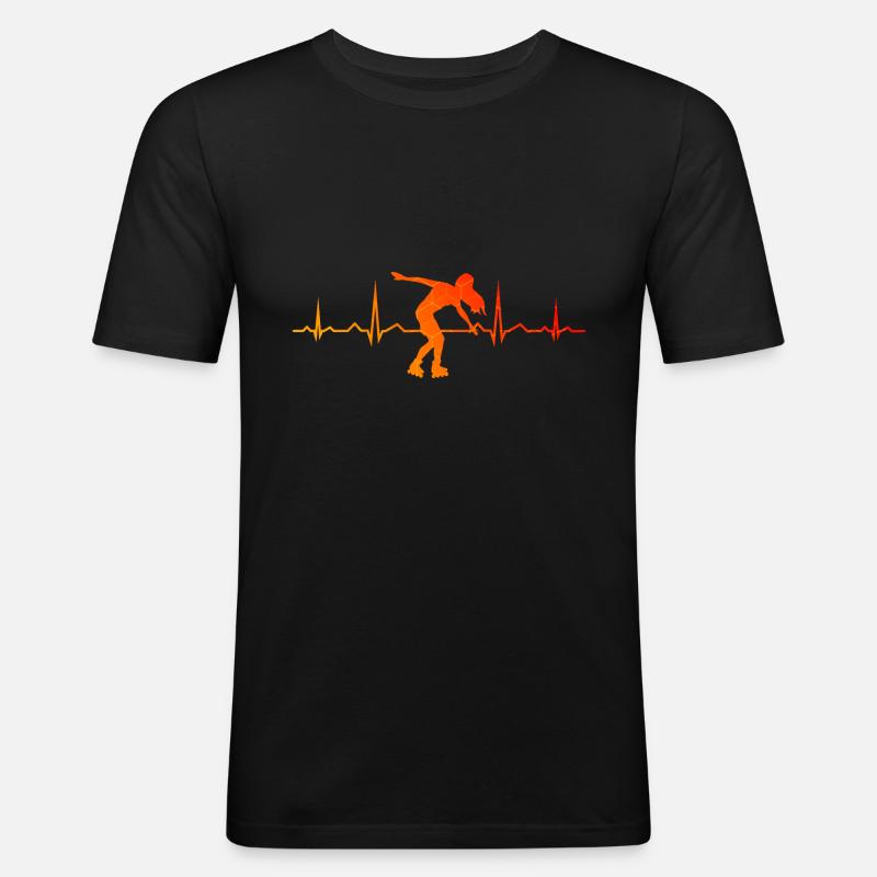 Rollerskate Rollschuhlaufen Roller Skates - Männer Slim Fit T-Shirt - Schwarz