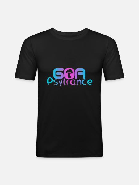 Goa Psytrance Psy - Men's Slim Fit T-Shirt - black