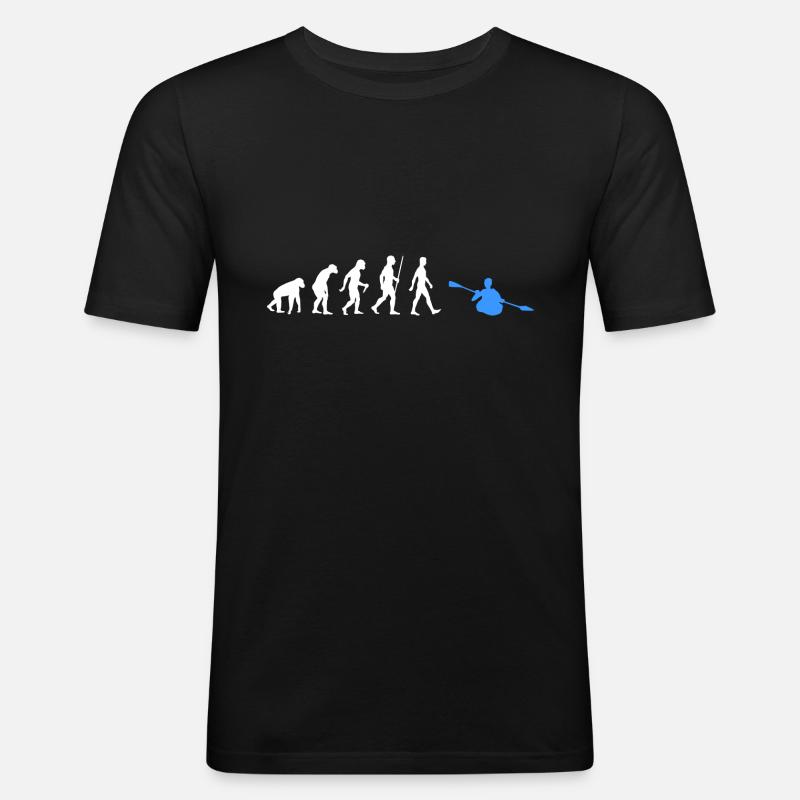 Kayak Evolution Canoe Kayaker - Men's Slim Fit T-Shirt - black