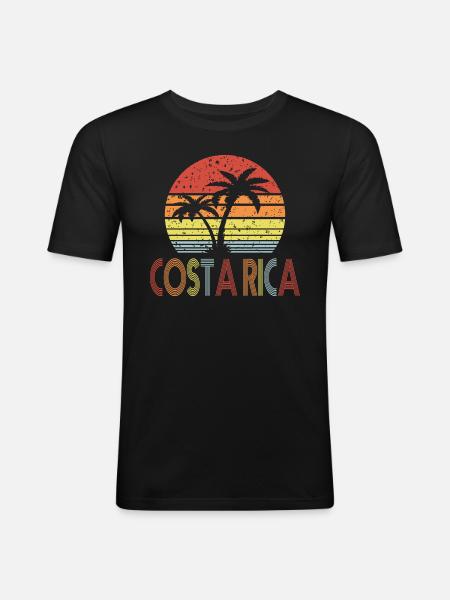 Costa Rica - Men's Slim Fit T-Shirt - black