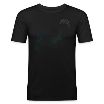 Kitesurfen Kitesurfer Kitesurf Kite Kiten - Männer Slim Fit T-Shirt - Schwarz - Vorne - Nik (191cm)