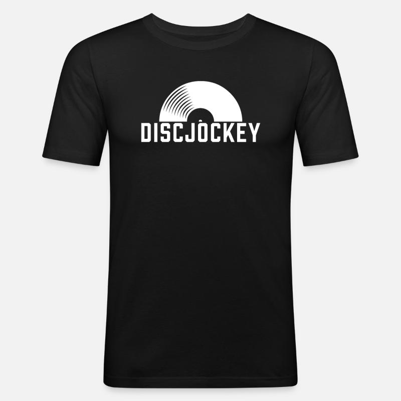 DJ - Männer Slim Fit T-Shirt - Schwarz