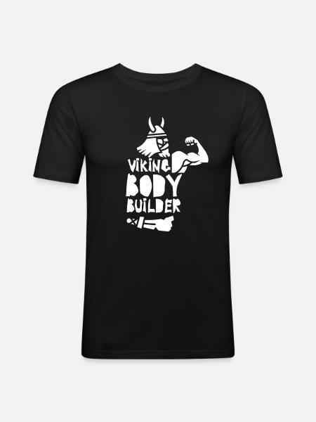 Bodybuilding - T-shirt près du corps Homme - noir