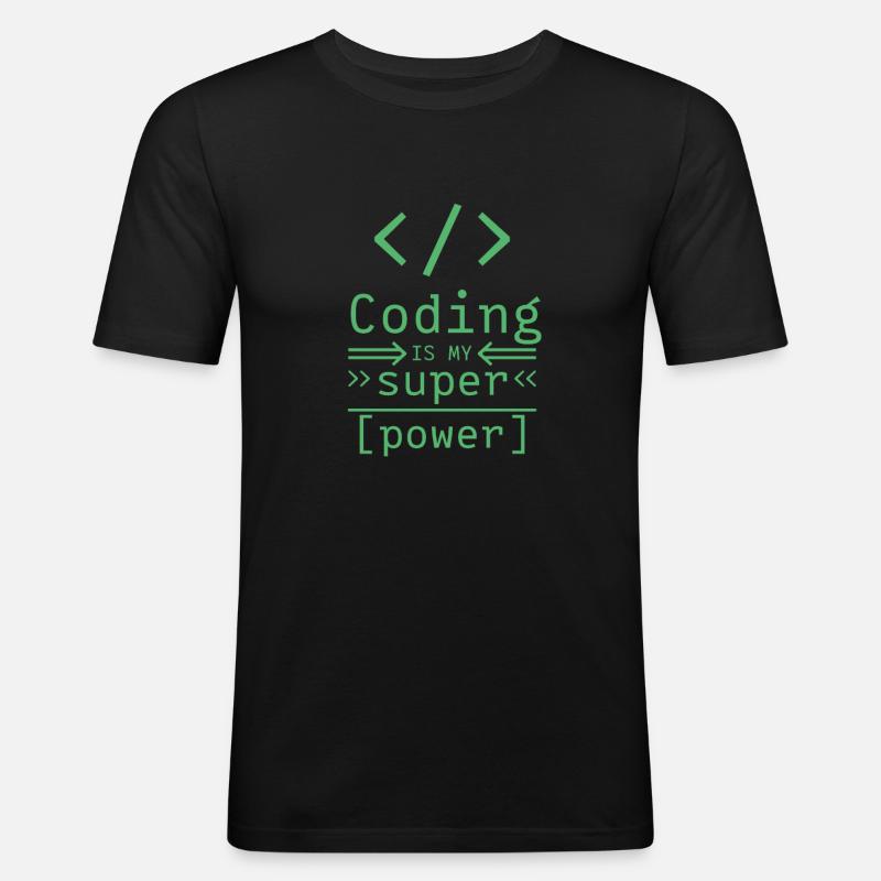 Programming Software Programmer Coder Coder - Men's Slim Fit T-Shirt - black