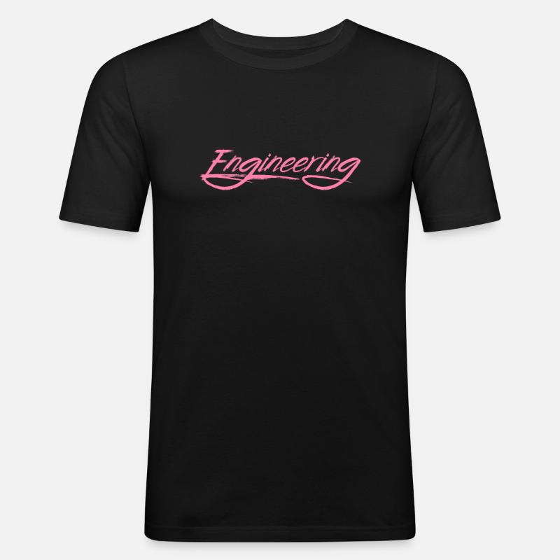 Engineer Engineer Engineer Engineer - Men's Slim Fit T-Shirt - black