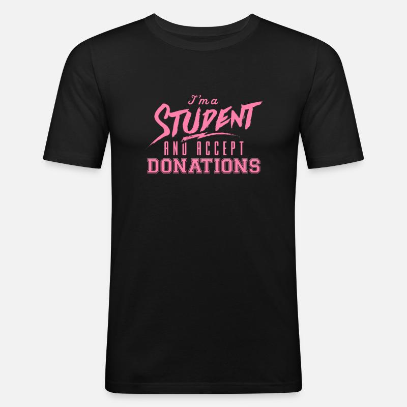 Studentin Studentin Studentin Studentin - Männer Slim Fit T-Shirt - Schwarz
