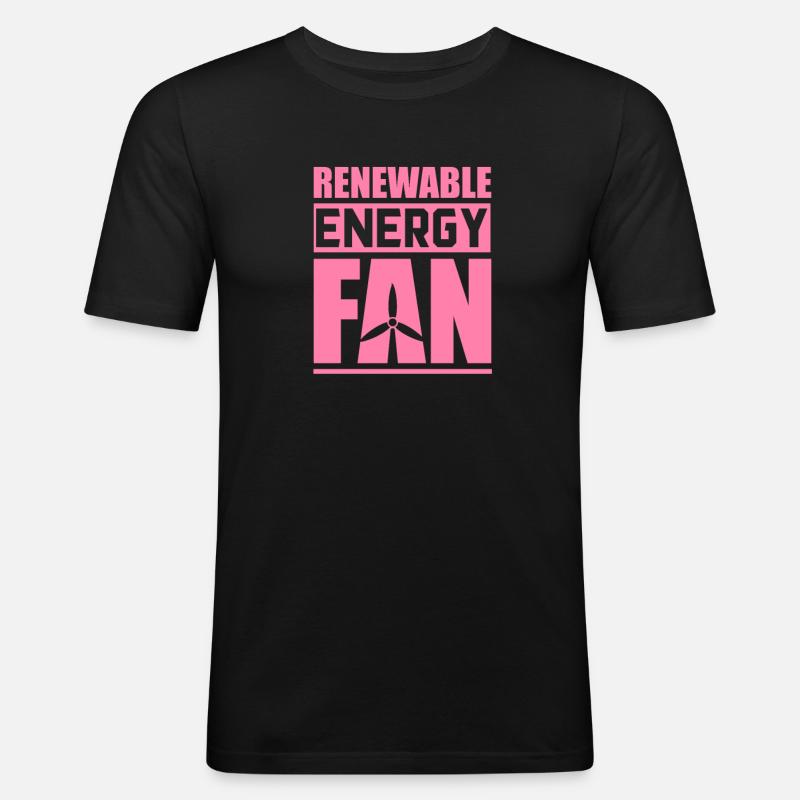 Solar Renewable Energies - Men's Slim Fit T-Shirt - black