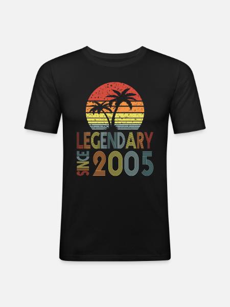 Legendary since 2005 - Men's Slim Fit T-Shirt - black