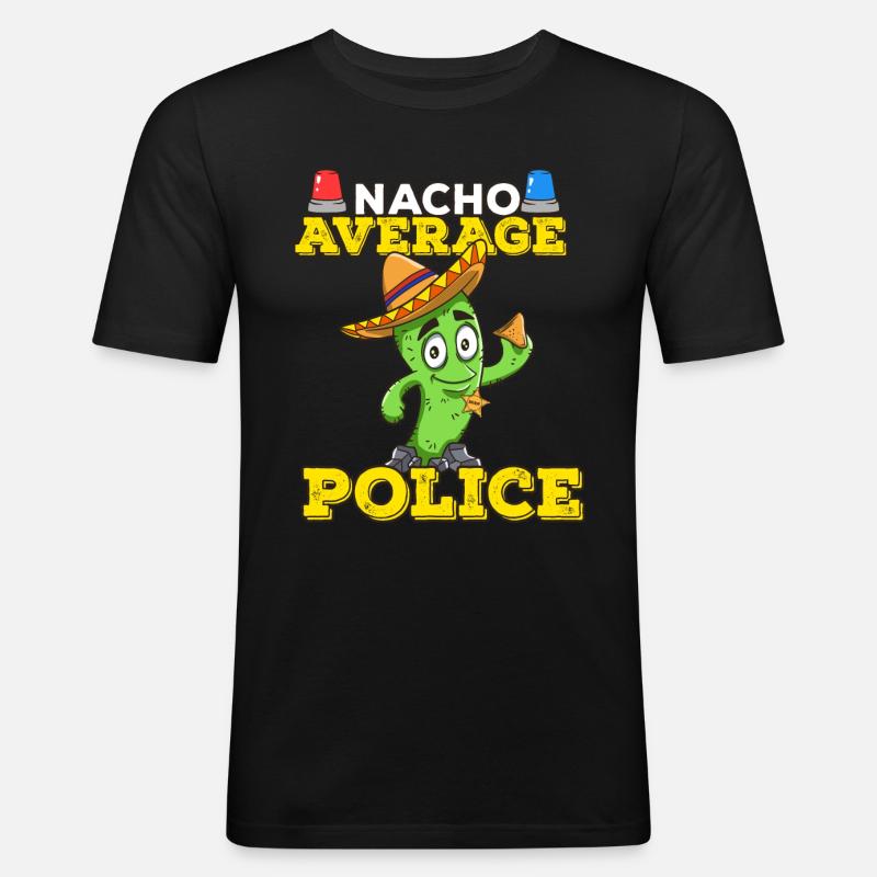 Cinco De Mayo Polizei - Männer Slim Fit T-Shirt - Schwarz