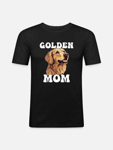 Maman dorée - T-shirt près du corps Homme - noir