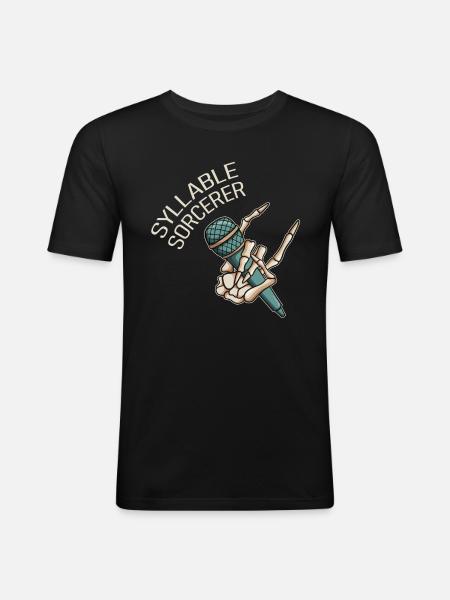 Syllable Magician Poetry Slam - Men's Slim Fit T-Shirt - black