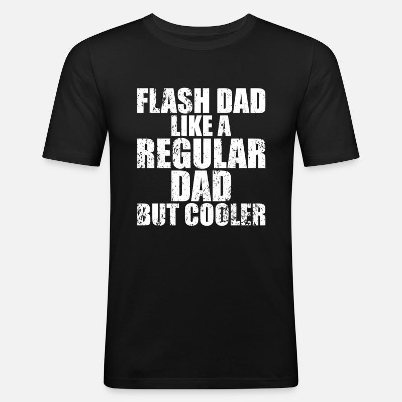 Bloc Flash Papa Boulderer - T-shirt près du corps Homme - noir