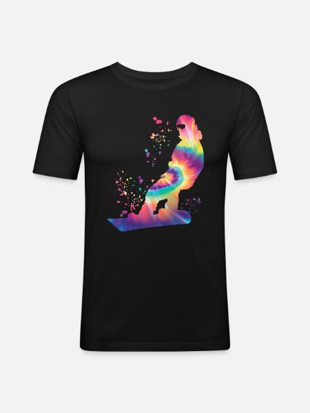 Snowboarder Snowboarding Snowboard - Men's Slim Fit T-Shirt - black