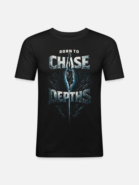Freediving Freediving Chase Depths - Men's Slim Fit T-Shirt - black