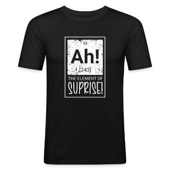 Chimie Science Physique Recherche Nerd Humour - T-shirt près du corps Homme - noir - Devant - Nik (191cm)